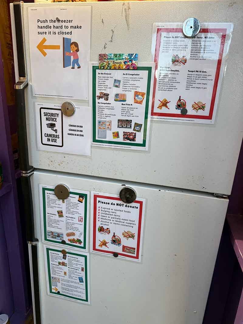 Neighbours restocking the fridge